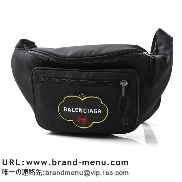 oVAK BALENCIAGA {fBobO xgobO EGXg|[` ubN Y 482389 9wbf5 1000 EXPLORER BODY BAG FRUIT LOGOX[p[Rs[ʔ