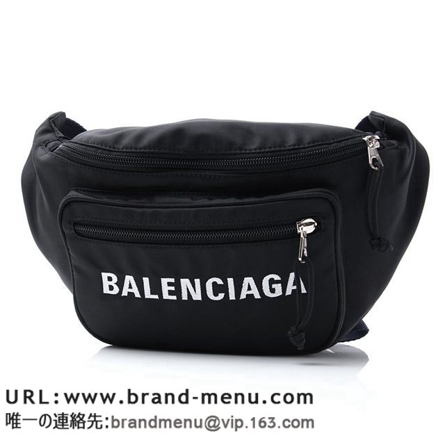 バレンシアガ BALENCIAGA ボディバッグ ベルトバッグ ウエストポーチ ブラック メンズ バッグ モード トレンド 533009 9f91x 1090 WHEEL BELT PACK ウィール ベルトパックスーパーコピー激安通販