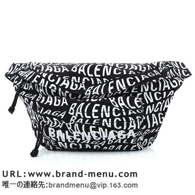 oVAK BALENCIAGA {fBobO xgobO EGXg|[` ubN Y obO [h gh 533009 9mian 1060 LOGO WAVE WHEEL BELTPACKX[p[Rs[ʔ