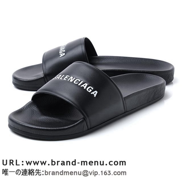 バレンシアガ BALENCIAGA サンダル ビーチサンダル ブラック メンズ ビーサン ビーチ ロゴ モノグラム 506347 wal00 1006 韓国偽物通販