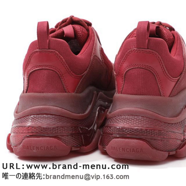 バレンシアガ BALENCIAGA スニーカー レッド メンズ プレゼント カジュアル 大きいサイズあり 541624 w09o1 6016 TRIPLE S トリプルＳ 佐川急便通販安い