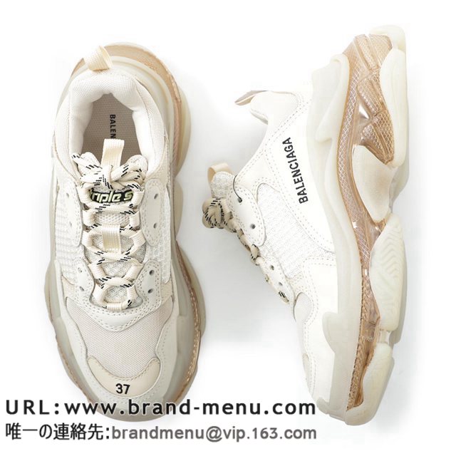 oVAK BALENCIAGA Xj[J[ zCg fB[X 544351 w09o1 9005 TRIPLE S gvr NA\[ ؍Uʔ