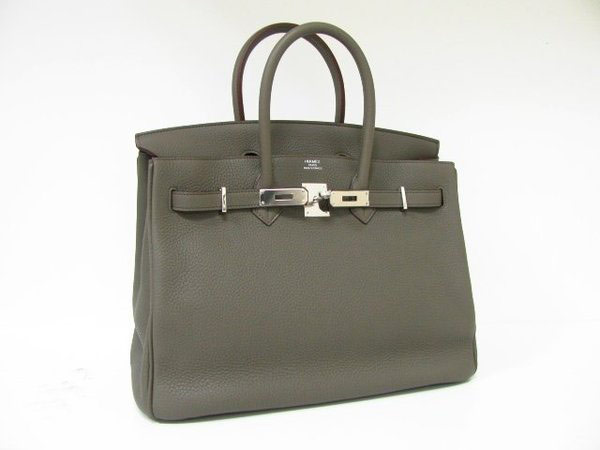 HERMESコピー■バーキン35 トリヨンクレマンス/エタン(金具:シルバー)