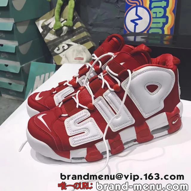 i2017V Vv[ iCL GA AAbve| Xj[J[ Supreme NIKE AIR MORE UPTEMPO 902290-600 Y ԂCX[p[Rs[