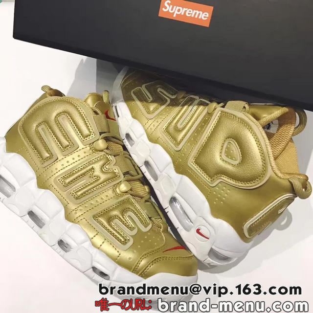 i2017V Supreme NIKE Vv[ iCL 17SS AIR MORE UPTEMPO GA A Abve|  902290-700 25-28.5cm Xj[J[ Y CX[p[Rs[