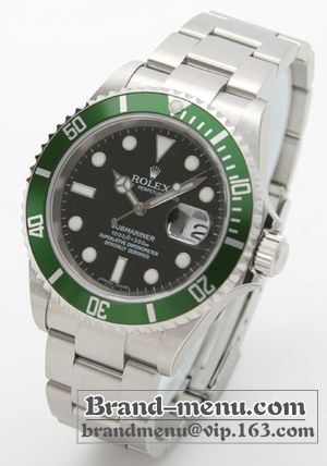 ブランドコピー★ロレックス Ref.16610LV サブマリーナ デイト ブラック グリーンベゼル メンズ