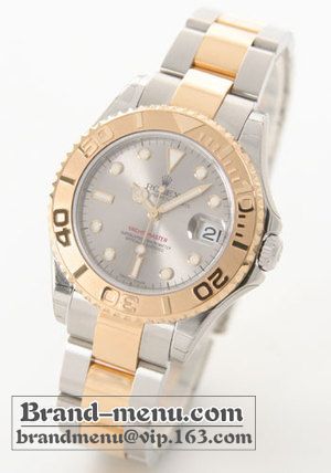 ブランドコピー★ロレックス Ref.168623 ヨットマスター YGコンビ グレー ボーイズ
