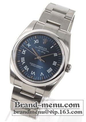 ブランドコピー★ロレックス Ref.114200 エアキング ブルー ローマン メンズ
