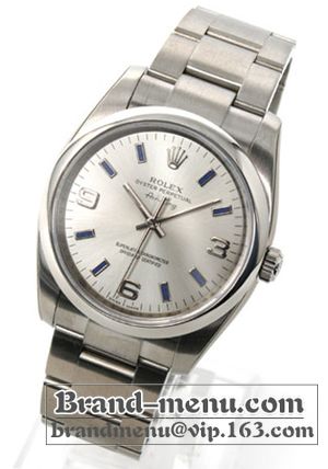ブランドコピー★ロレックス Ref.114200 エアキング シルバー ブルーアラビア メンズ