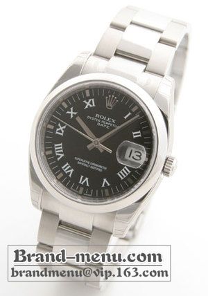 ブランドコピー★ロレックス Ref.115200 オイスターパーペチュアル デイト ブラック ローマン メンズ